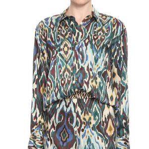 Gerard Darel Christian Button Front Shirt Emerald
